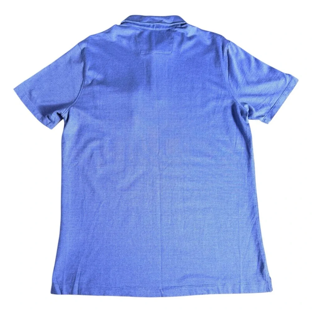 Banana‎ Republic Dress Polo Shirt Mens Size L Blue Business Casual Short Sleeve